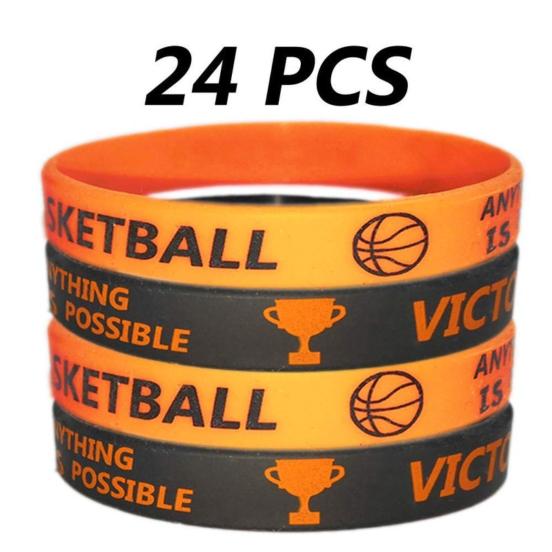 CupaPlay 24 PCS Basketball Motivational Silicone Wristband Bulk for Teenagers - Personalized Silicone Rubber - Sports - Party Favors and Supplies - Carnival/Events/Prize - Image 5